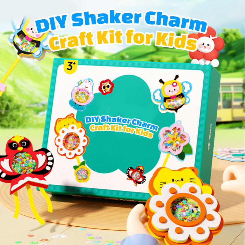 🎄Xmas Sale 50% Off🎁【Sensory Shaker Craft Kit for Kids】- Create 6 Shaking Keychains, Develops Fine Motor Skills No Glue Needed!🌟