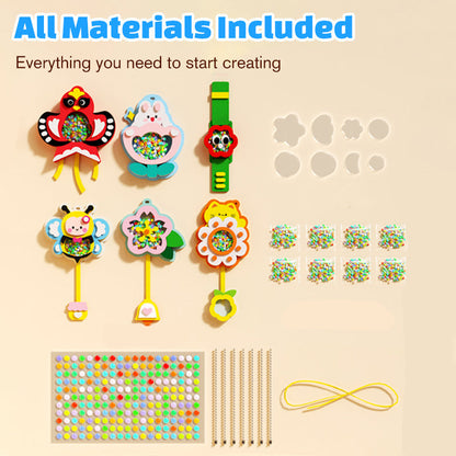 🎄Xmas Sale 50% Off🎁【Sensory Shaker Craft Kit for Kids】- Create 6 Shaking Keychains, Develops Fine Motor Skills No Glue Needed!🌟