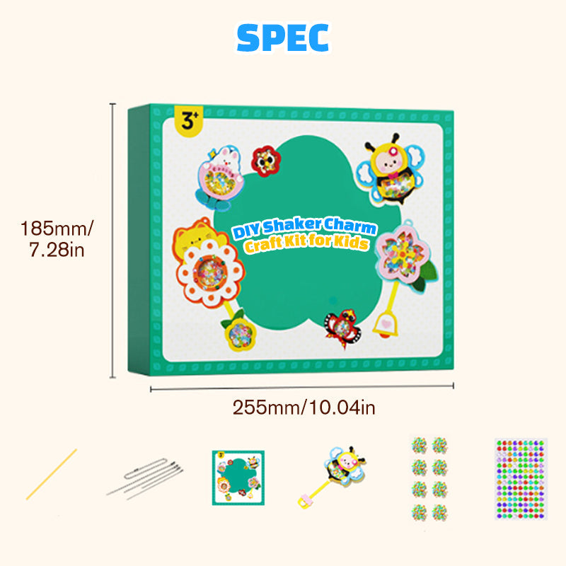 🎄Xmas Sale 50% Off🎁【Sensory Shaker Craft Kit for Kids】- Create 6 Shaking Keychains, Develops Fine Motor Skills No Glue Needed!🌟