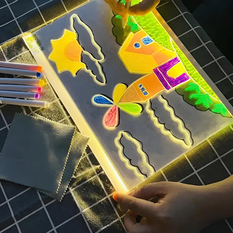 🔥Hot Sale Deals-Erasable Light-Up Acrylic Drawing Board with Stand