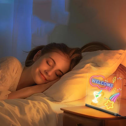 🔥Hot Sale Deals-Erasable Light-Up Acrylic Drawing Board with Stand