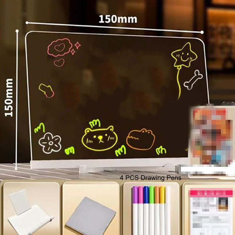 🔥Hot Sale Deals-Erasable Light-Up Acrylic Drawing Board with Stand