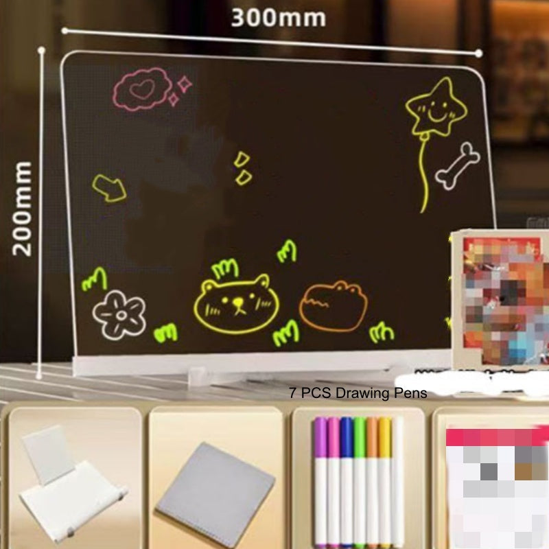 🔥Hot Sale Deals-Erasable Light-Up Acrylic Drawing Board with Stand