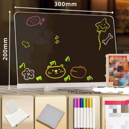🔥Hot Sale Deals-Erasable Light-Up Acrylic Drawing Board with Stand