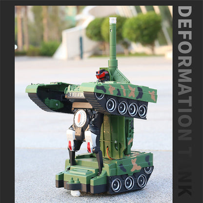 2-in-1 Remote Control Transforming Tank Robot Toy