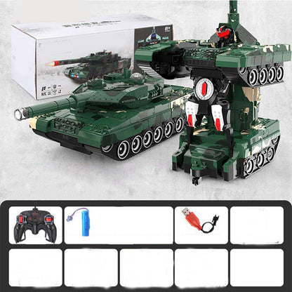 2-in-1 Remote Control Transforming Tank Robot Toy