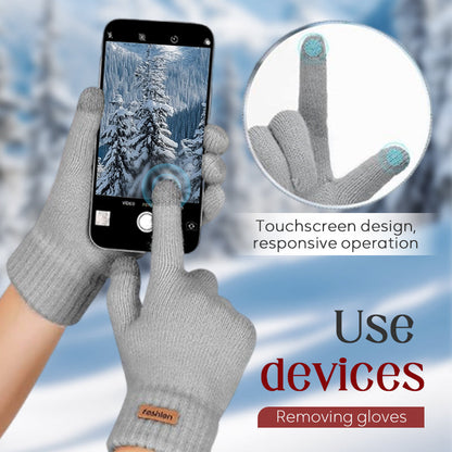 2Pairs Warm Thermal Knit Touchscreen Gloves