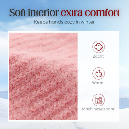 2Pairs Warm Thermal Knit Touchscreen Gloves