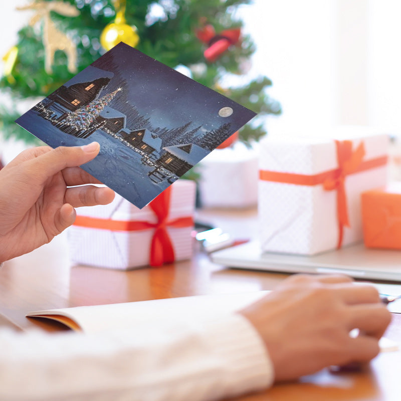 Creative Christmas Greeting Card with Temperature Change