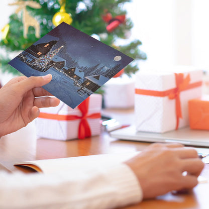 Creative Christmas Greeting Card with Temperature Change