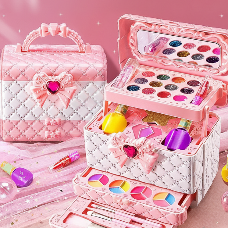 🔥Hot Sale Offers-Kids' Washable Makeup Kit with Case