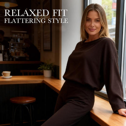 Women’s Causal Top & Wide-Leg Pants 2-Piece Set