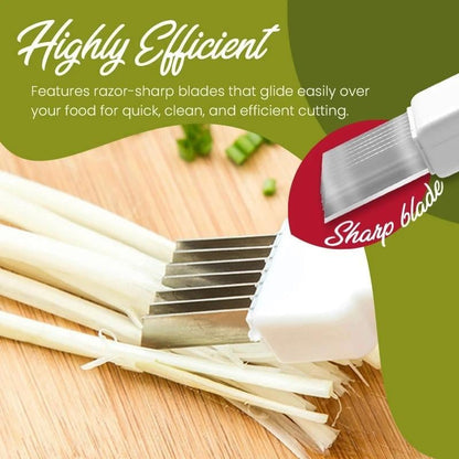 🔥 Buy 1 get 1 free! 7-blade shallot knife – chop onions, peppers, and vegetables in seconds! 🔪✨