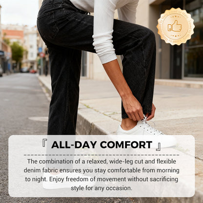 🔥Hot Sale Deals-Relaxed Fit High-Waist Wide-Leg Jeans