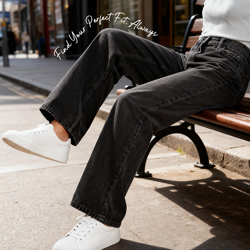 🔥Hot Sale Deals-Relaxed Fit High-Waist Wide-Leg Jeans