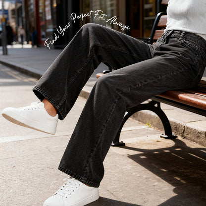 🔥Hot Sale Deals-Relaxed Fit High-Waist Wide-Leg Jeans