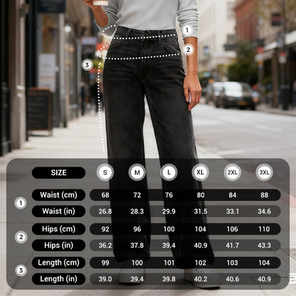 🔥Hot Sale Deals-Relaxed Fit High-Waist Wide-Leg Jeans