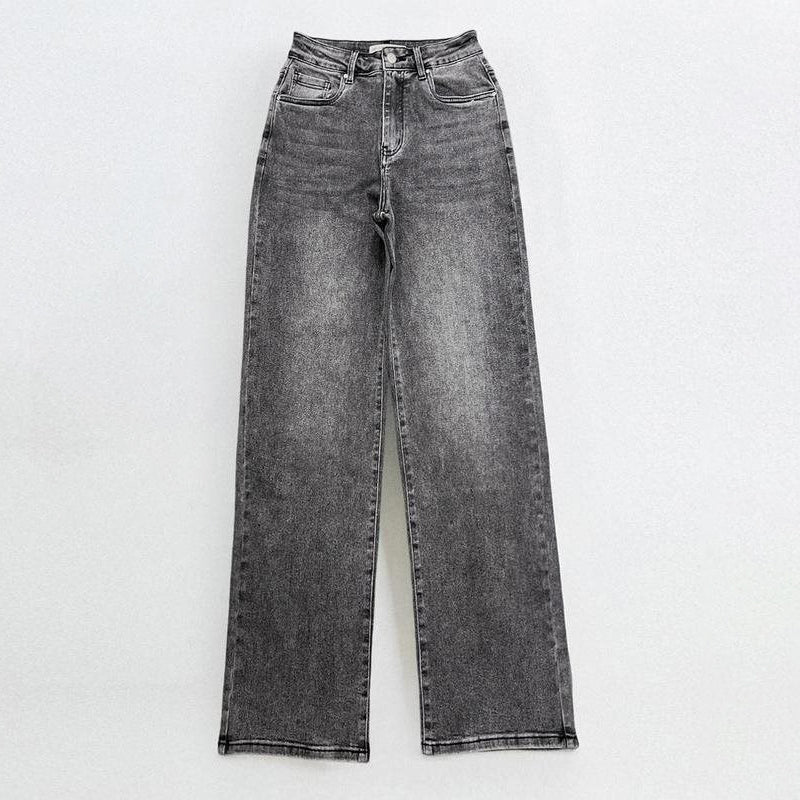 🔥Hot Sale Deals-Relaxed Fit High-Waist Wide-Leg Jeans