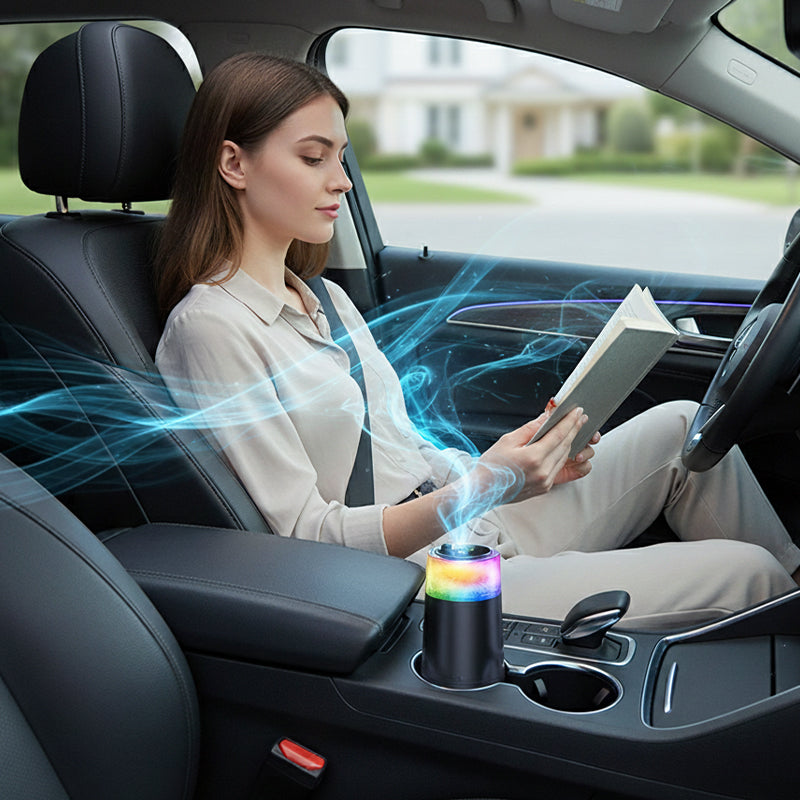 🚗✨ Smart Car Aroma Diffuser with Ambient Light – 50% OFF Today!
