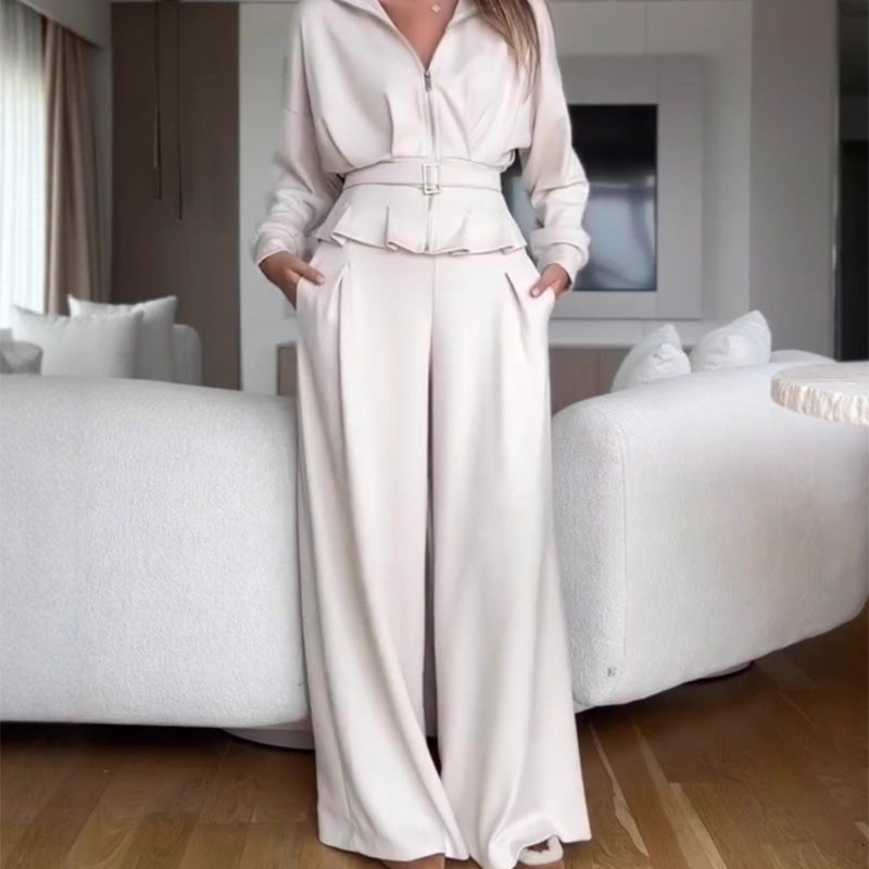 🔥New Arrivals Special Offer-Elegant High-Waist Zip-Up Outfit