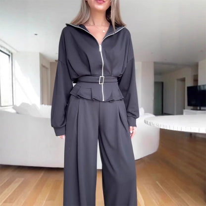 🔥New Arrivals Special Offer-Elegant High-Waist Zip-Up Outfit