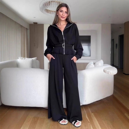 🔥New Arrivals Special Offer-Elegant High-Waist Zip-Up Outfit