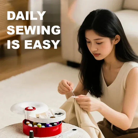 ✨50% OFF🧵128-piece magnetic sewing kit: rotating platform, ultra-organised & perfect for travelling!🎁