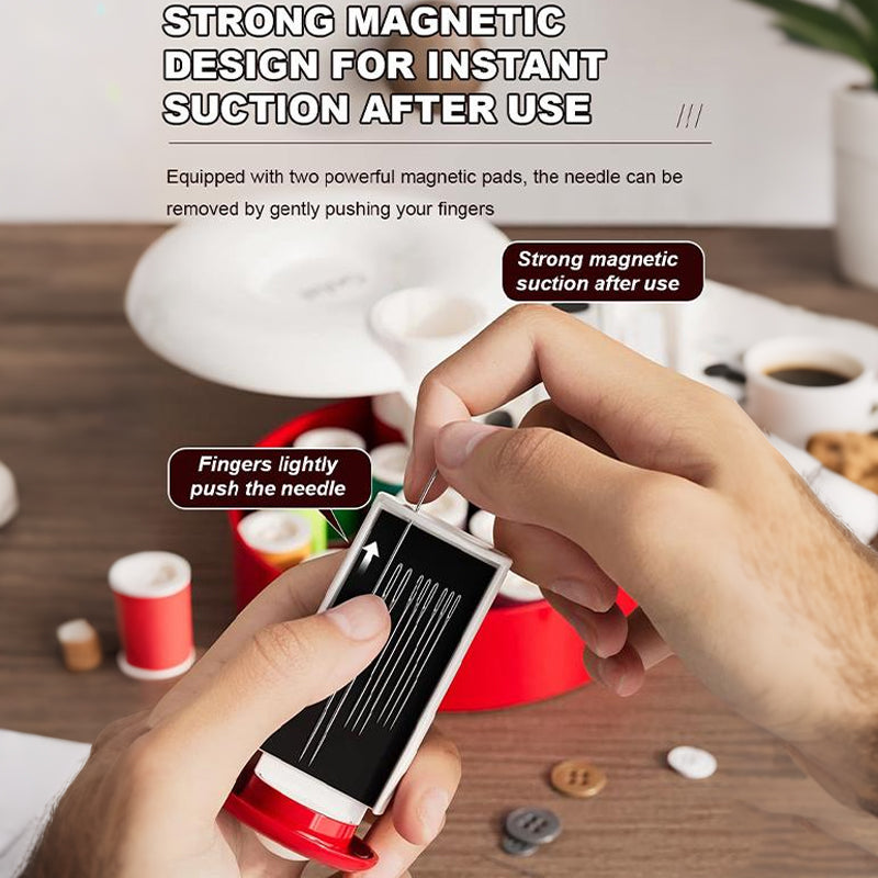 ✨50% OFF🧵128-piece magnetic sewing kit: rotating platform, ultra-organised & perfect for travelling!🎁