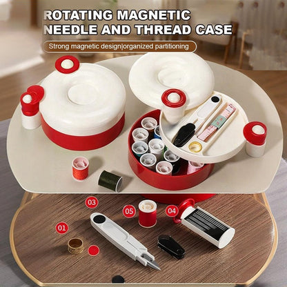 ✨50% OFF🧵128-piece magnetic sewing kit: rotating platform, ultra-organised & perfect for travelling!🎁