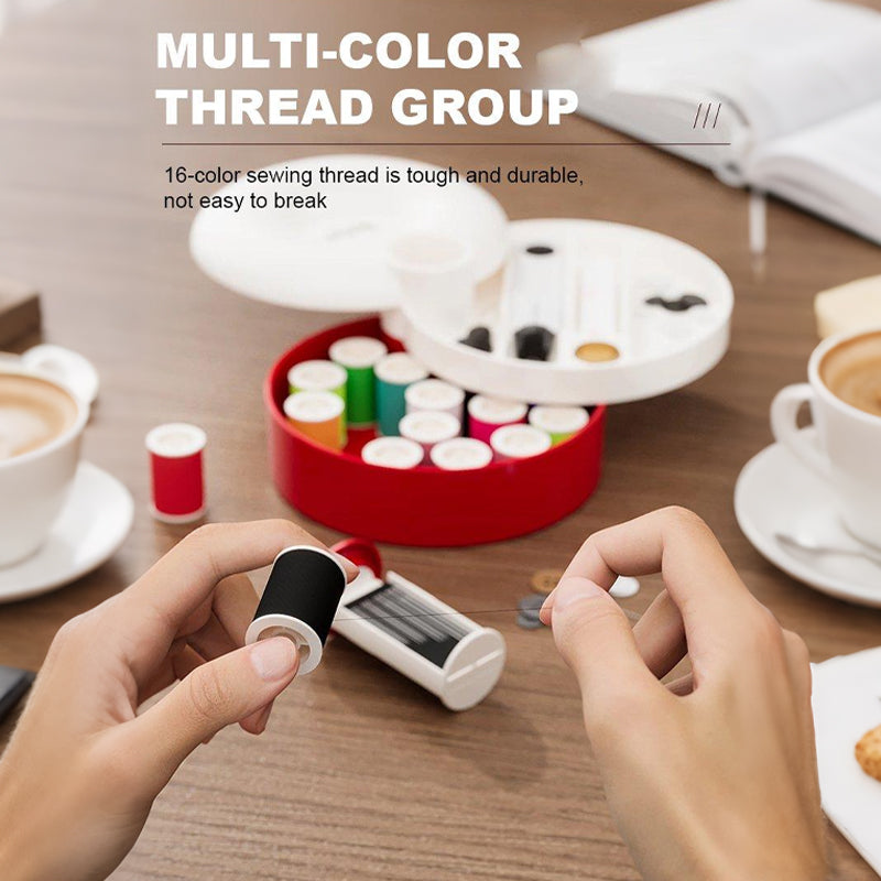 ✨50% OFF🧵128-piece magnetic sewing kit: rotating platform, ultra-organised & perfect for travelling!🎁