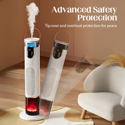 🔥Hot Sale Offers-2000W Electric Space Heater with Humidifier & 3D Flame Effect