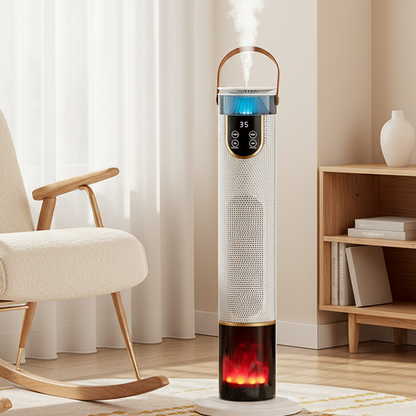 🔥Hot Sale Offers-2000W Electric Space Heater with Humidifier & 3D Flame Effect
