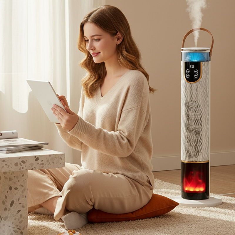 🔥Hot Sale Offers-2000W Electric Space Heater with Humidifier & 3D Flame Effect