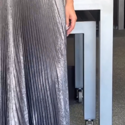 💥New Arrivals Special Offer-Elegant Knit Sweater & Metallic Pleated Skirt Set