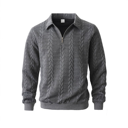🔥New arrivals offer-Men's Casual Half-Zip Cable-Knit Sweater
