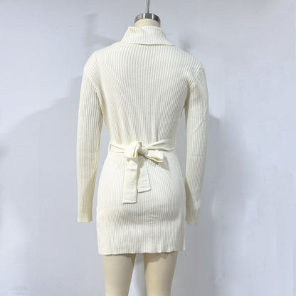 Women's Ribbed Knit Bodycon Sweater Dress