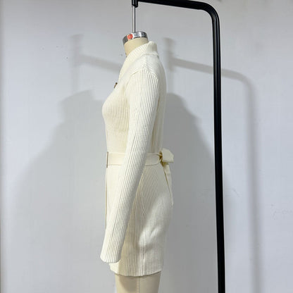 Women's Ribbed Knit Bodycon Sweater Dress