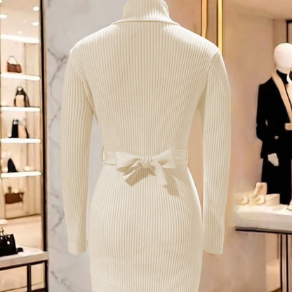 Women's Ribbed Knit Bodycon Sweater Dress