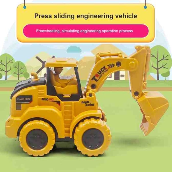 🔥Hot Sale Deals-Push & Go Bulldozer Excavator Toy Car
