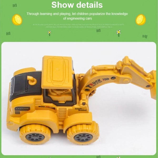🔥Hot Sale Deals-Push & Go Bulldozer Excavator Toy Car