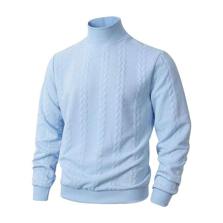 ❄️ Cold-Weather Comfort | Men's Jacquard High-Neck Thermal Knit Sweater
