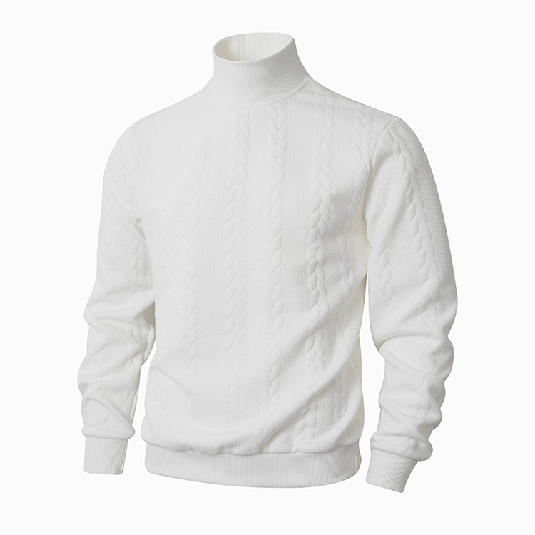 ❄️ Cold-Weather Comfort | Men's Jacquard High-Neck Thermal Knit Sweater