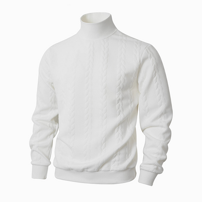 ❄️ Cold-Weather Comfort | Men's Jacquard High-Neck Thermal Knit Sweater