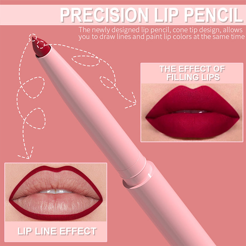 🔥Hot Sale Deals-6 Pack High-Pigment Matte Lip Liner Pencils