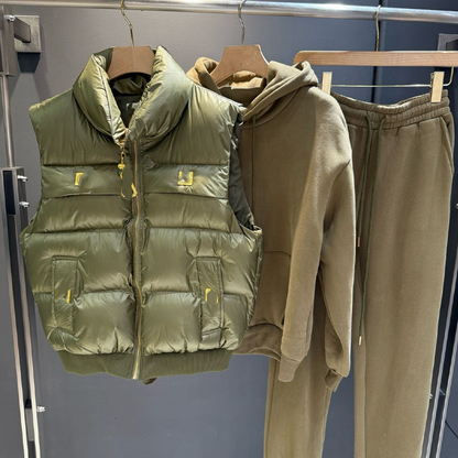 🔥New Arrivals Special Offer-Women's 3-Piece Puffer Vest, Hoodie & Joggers Set
