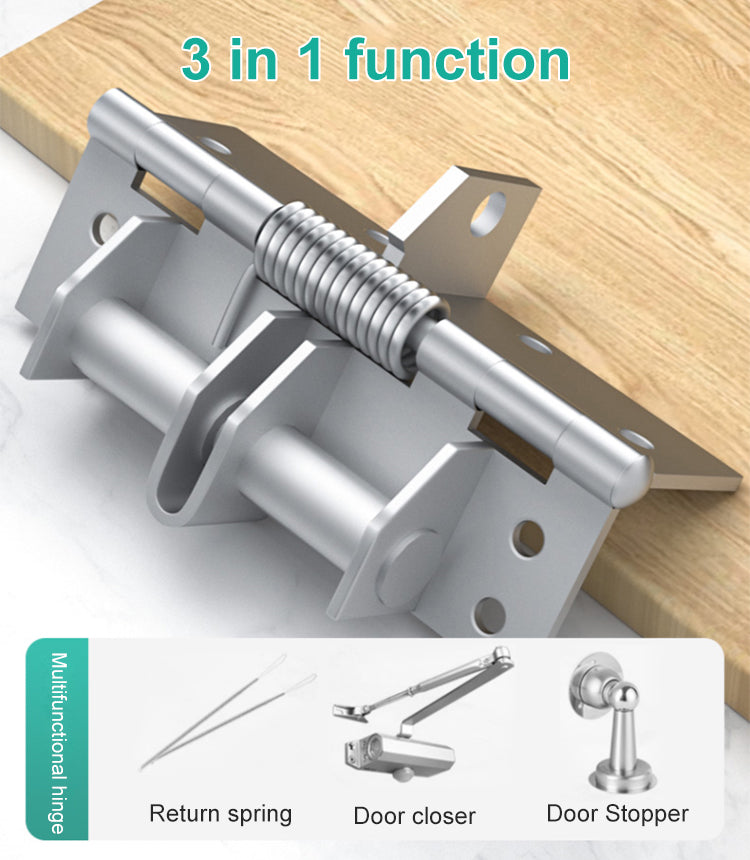 🔥 50% OFF NOW 🎉 4 Inch Automatic Spring Hinge – Self-Closing, Adjustable Tension & Easy Install for Doors 🔧🚪📦