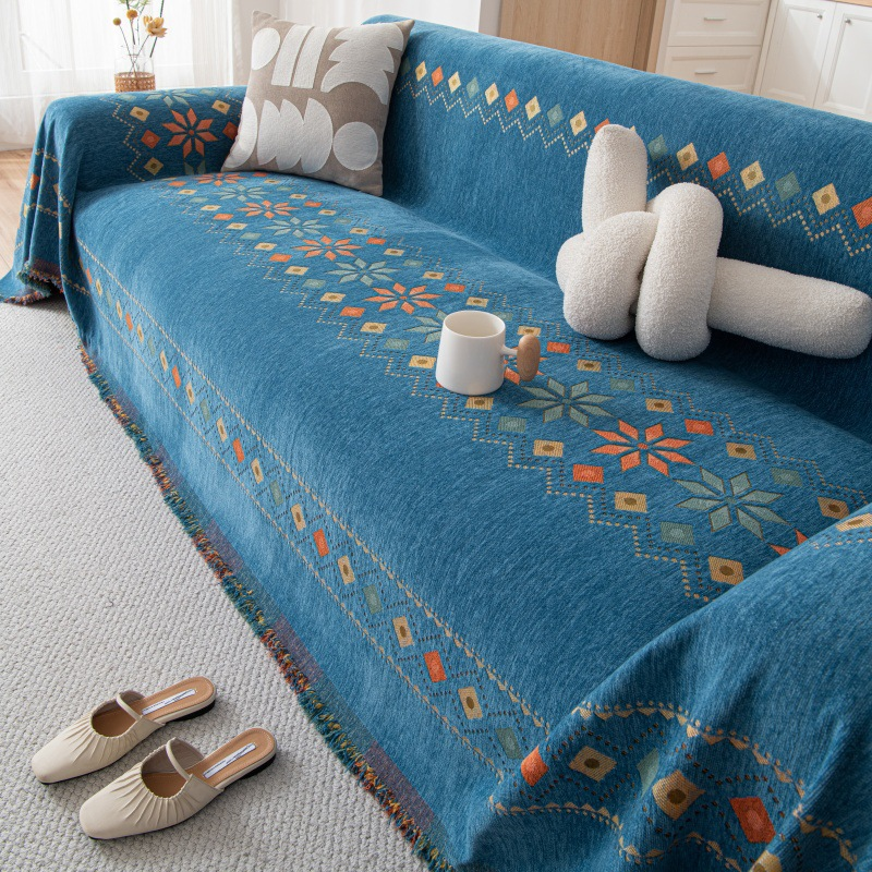 🌟Hot Sale 50% OFF🛋️Reversible Bohemian Sofa Cover with Tassels