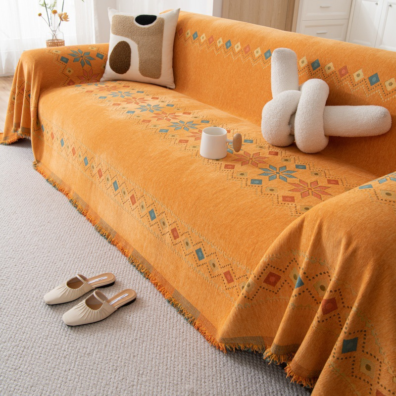 🌟Hot Sale 50% OFF🛋️Reversible Bohemian Sofa Cover with Tassels