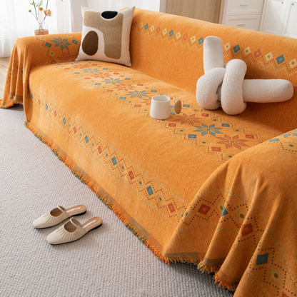 🌟Hot Sale 50% OFF🛋️Reversible Bohemian Sofa Cover with Tassels