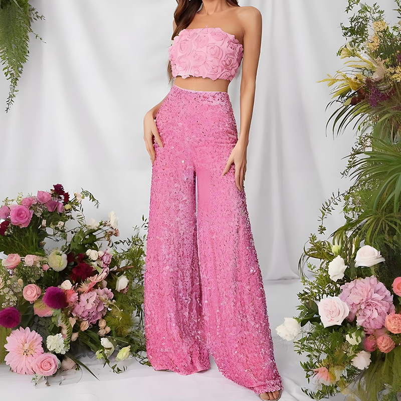 🔥New Arrivals Special Offer-Women’s Fashion Sequin Wide-Leg Pants
